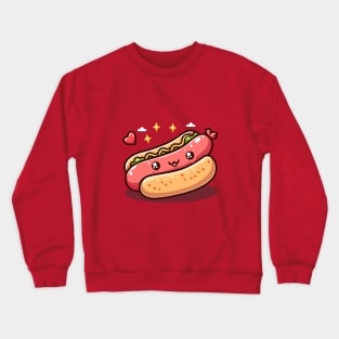 Cute Hotdog with Vegetable Crewneck Sweatshirt